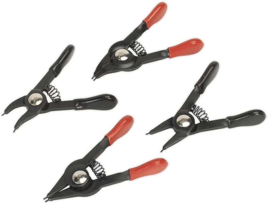 4PCS  Mini Snap Plier Set Metal Spring Loaded For Internal External Cir-clip