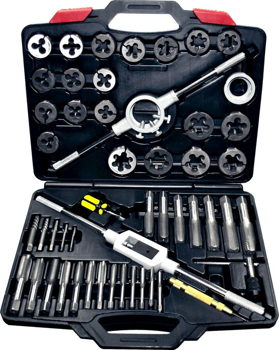 T&E Tools T45M 51pce Metric Tap & Die Screw Extractor Set Made in Taiwan