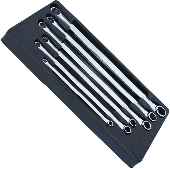 T&E tools 6Pc Metric Extra Long Ring Spanner Wrench Set 10-24mm Made in Taiwan