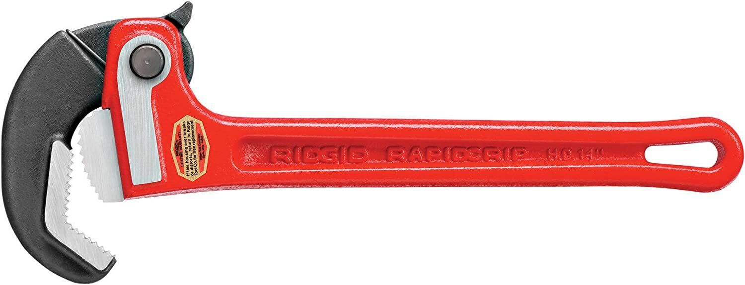 T&E Tool 8/10/12/14"RATCHET PIPE WRENCH Self-Adjusting Quick Release Pipe Wrench