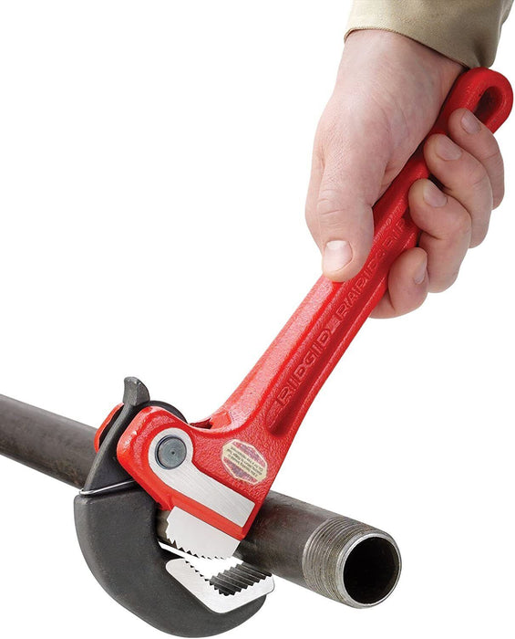 T&E Tool 8/10/12/14"RATCHET PIPE WRENCH Self-Adjusting Quick Release Pipe Wrench