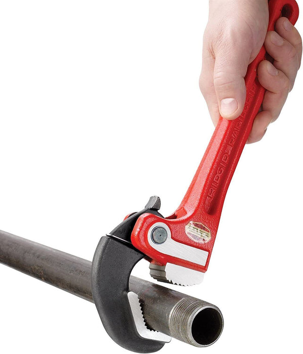 T&E Tool 8/10/12/14"RATCHET PIPE WRENCH Self-Adjusting Quick Release Pipe Wrench