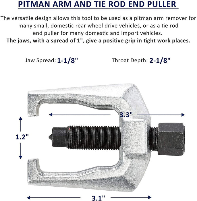 T&E Tools 45mm Pitman Arm Puller Separator Tie Rod End 27mm Removal MADE TAIWAN