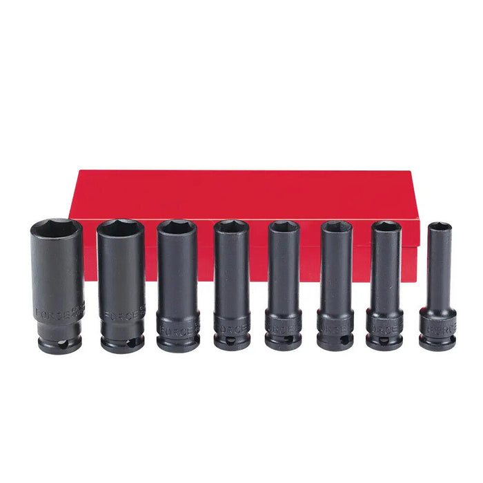 T&E Tools 8PC 3/8" Drive Metric Deep Impact Sockets Made in Taiwan 10-19mm