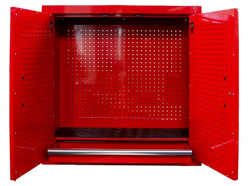 T&E Tools 32" Wall Cabinet with Ball Bearing Drawer - Red Made in Taiwan 40kg