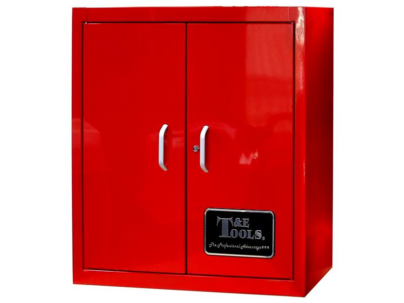 T&E Tools 32" Wall Cabinet with Ball Bearing Drawer - Red Made in Taiwan 40kg