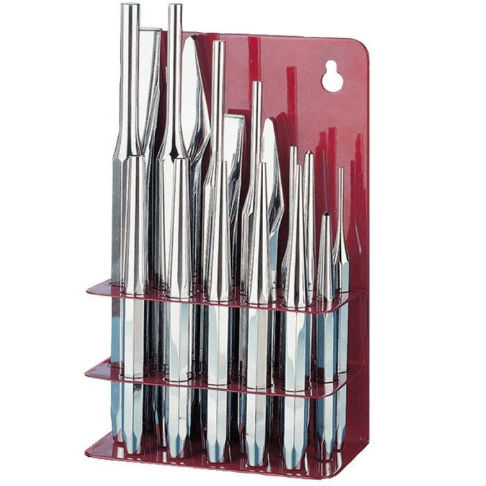 T&E Tools 17PC Punch&Chisel High Grade Alloy Steel  Set Made in Taiwan 8418