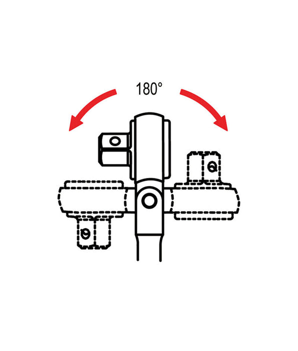 Genius Tools 72 Tooth Rotor Swivel Head Ratchet Wrench Spinner Rotating Wrench - FISHER DISCOUNT