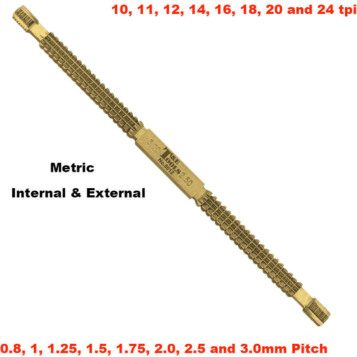 T&E Tools Internal & External Thread File (UNF & UNC) (Metric) Made in Taiwan