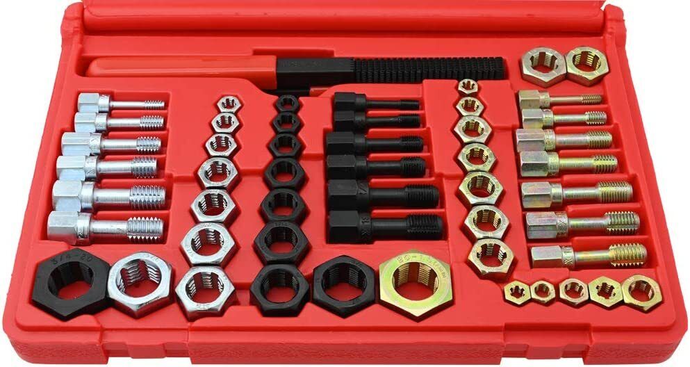 T&E Tools 53 Piece UNF, UNC & Metric Re-threader Kit Made in Taiwan 8020