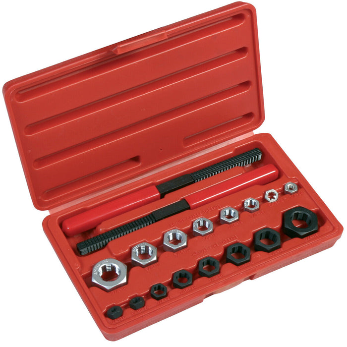 T&E Tools 18 Piece UNF & UNC Rethreaded Set Made in Taiwan 8021