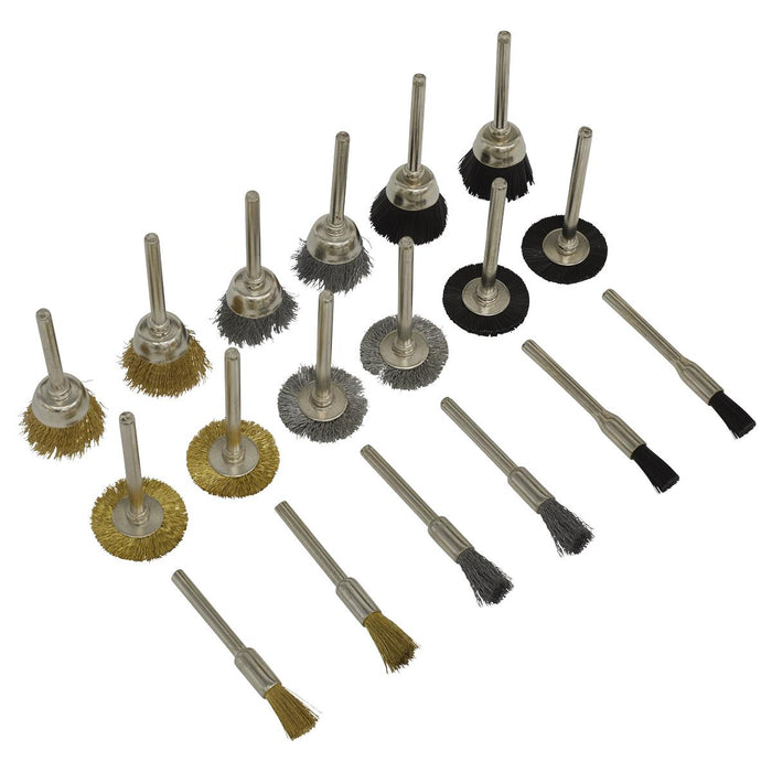 18Piece Steel Brass Wire Wheel Polishing Pad Brush Set For Dremel Rotary Tool