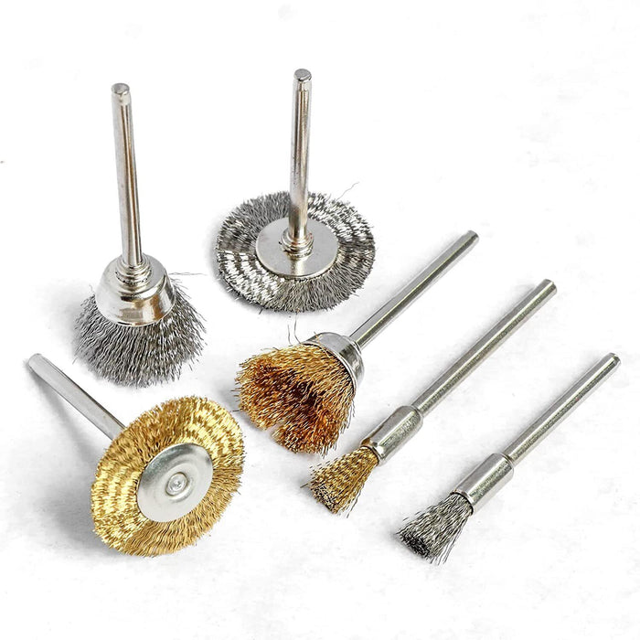 18Piece Steel Brass Wire Wheel Polishing Pad Brush Set For Dremel Rotary Tool