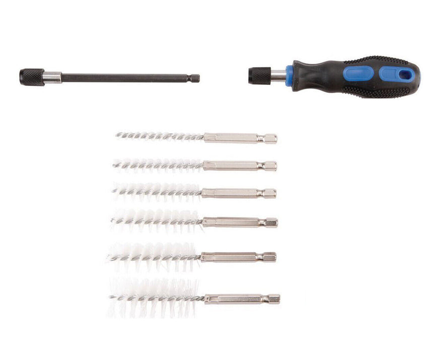 7PC 9-17mm Stainless Steel Wire Tube Brush Cleaning Rotary Brushes Home Cleaner