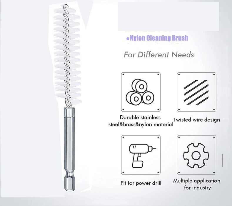 7PC 9-17mm Stainless Steel Wire Tube Brush Cleaning Rotary Brushes Home Cleaner