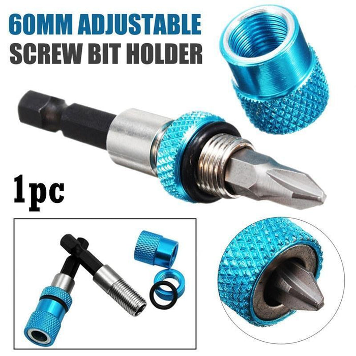 7PC Adjustable Screw Depth Bit Holder Magnetic Steel Screwdriver Drywall Bit