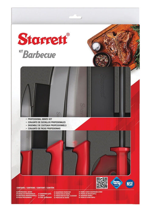 Starrett BKK-6R1 Chef Special Knife Set Red 6 Piece Kit /Family Gift / Wife Gift