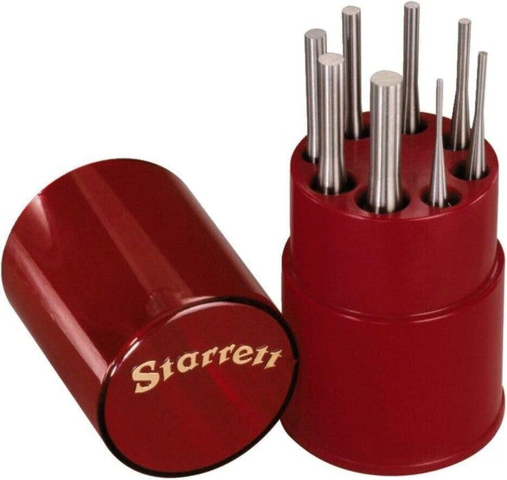 Starrett S565PC 8PC long series pin punch set in wallet 1/16-5/16" Made in USA