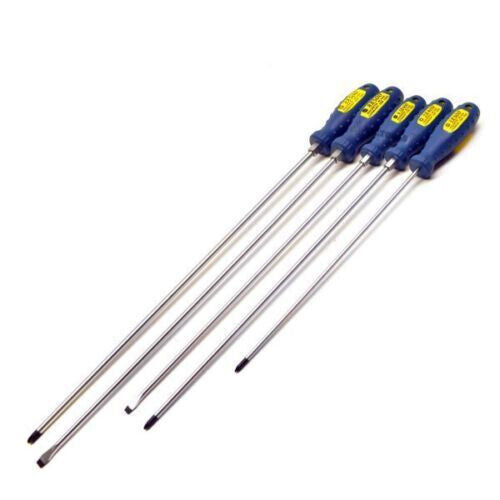 5PC Magnetic Extra Long leverage Jumbo Screwdriver Set 300-500mmL au stock