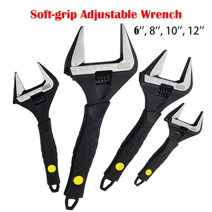 Force pro Extra Wide Jaw Adjustable Shifter Wrench Shifting Spanner 10" 8 6"