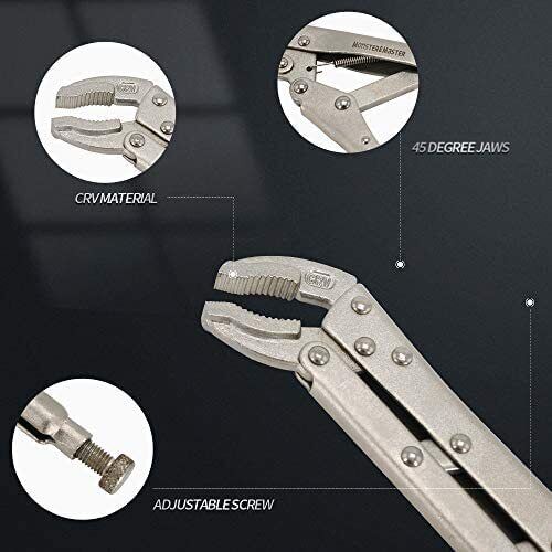 Force pro 300mm Long Nose Locking Pliers SET Vice Grip Self Clamping 0°/45°