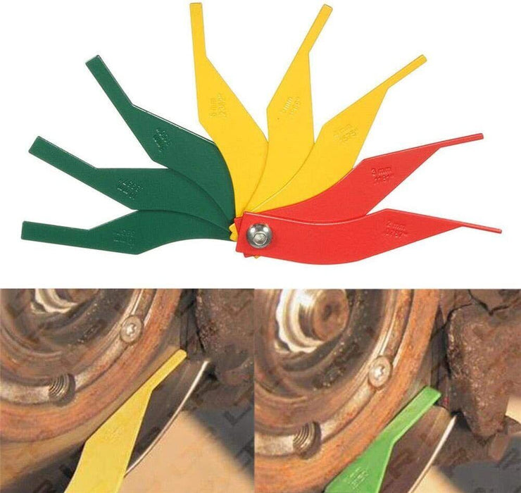 8 in 1 Automotive Brake Pad Feeler Lining Thickness Gauge Measure Tool Set
