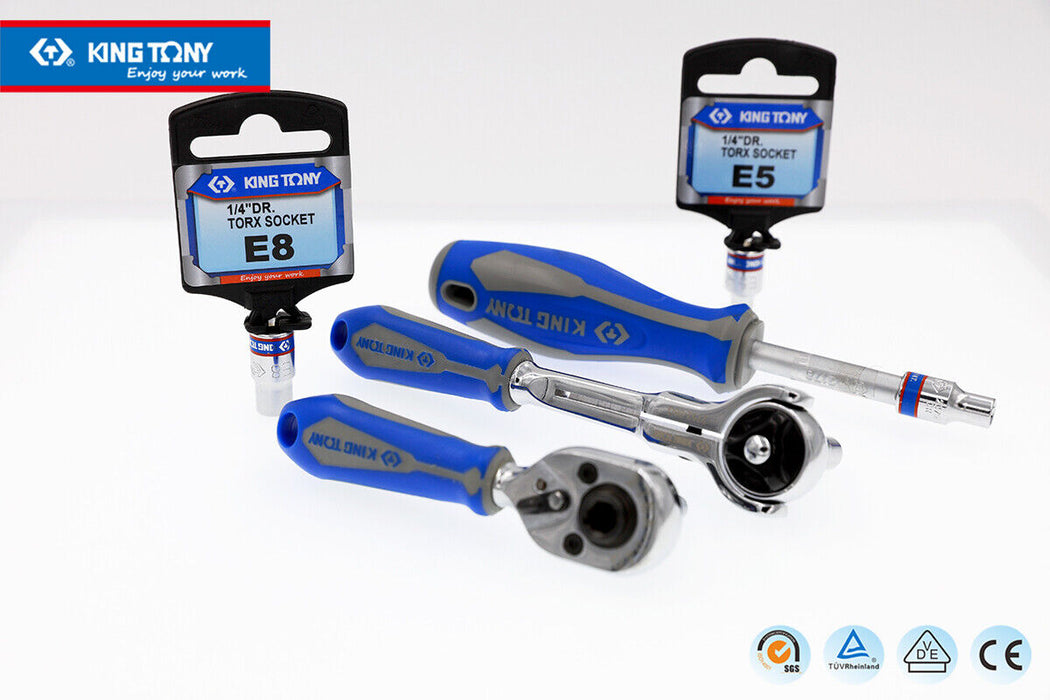 KING TONY Singer ONE Female Torx Star Socket Set External E Type E4/E5/E6/E7/E8