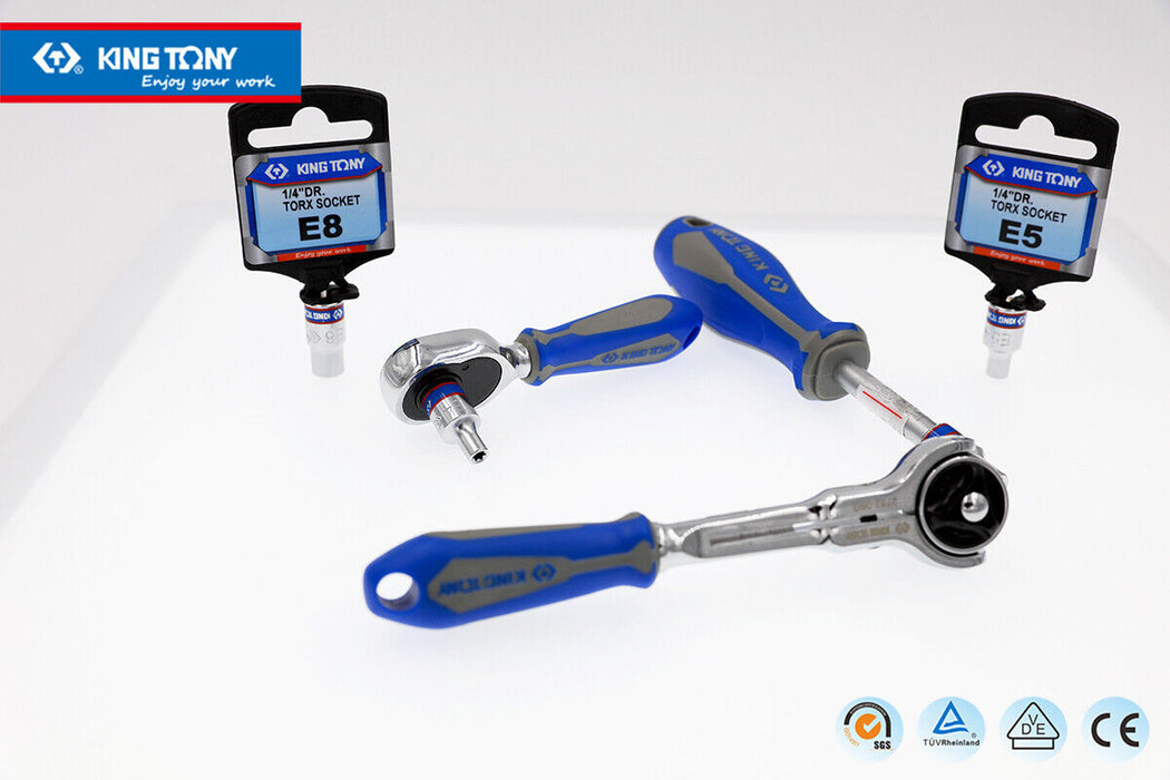 KING TONY Singer ONE Female Torx Star Socket Set External E Type E4/E5/E6/E7/E8