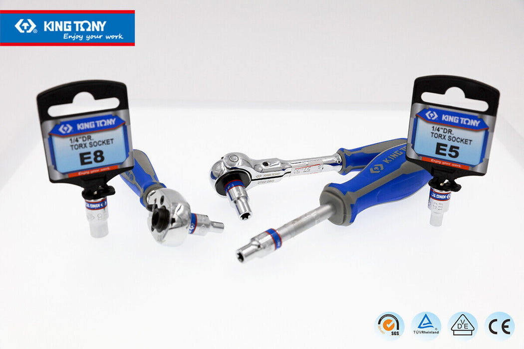 KING TONY Singer ONE Female Torx Star Socket Set External E Type E4/E5/E6/E7/E8