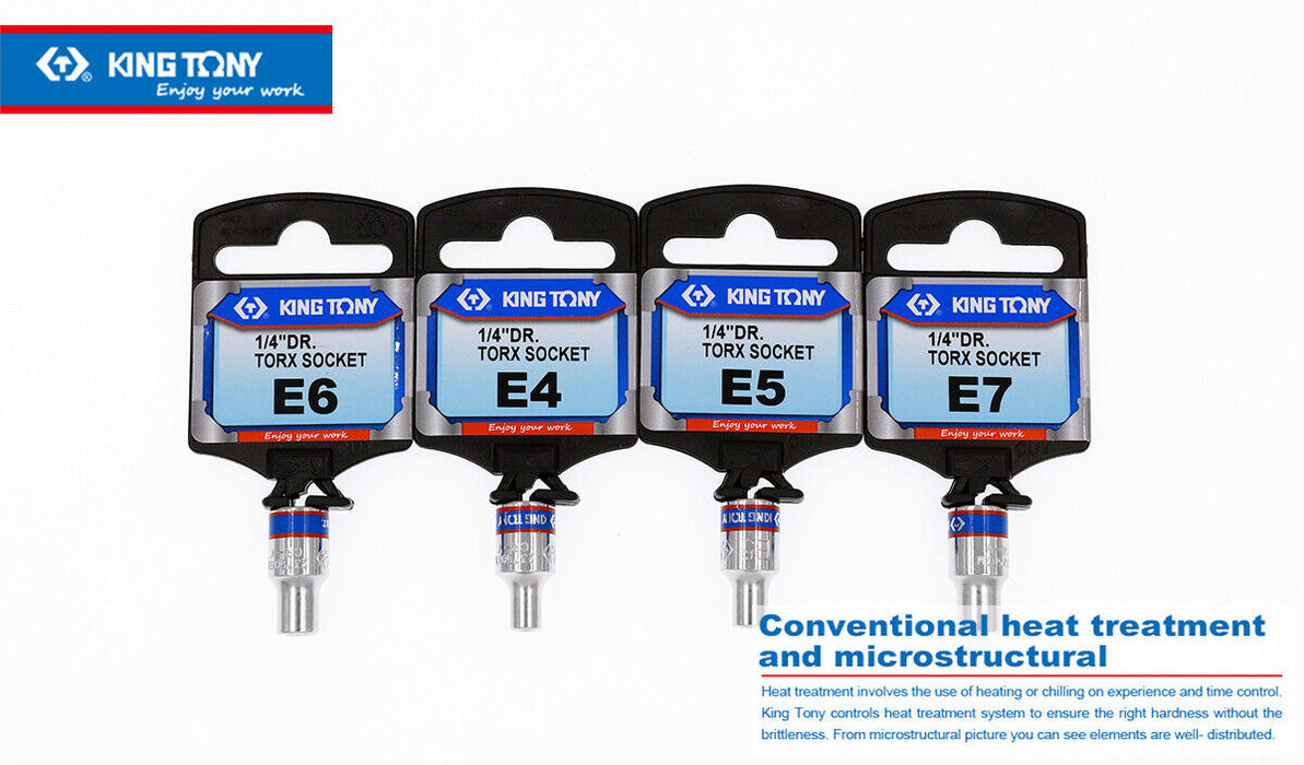 KING TONY Singer ONE Female Torx Star Socket Set External E Type E4/E5/E6/E7/E8