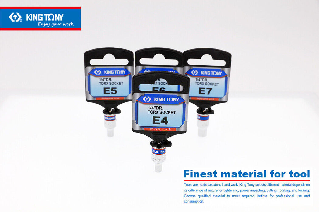 KING TONY Singer ONE Female Torx Star Socket Set External E Type E4/E5/E6/E7/E8