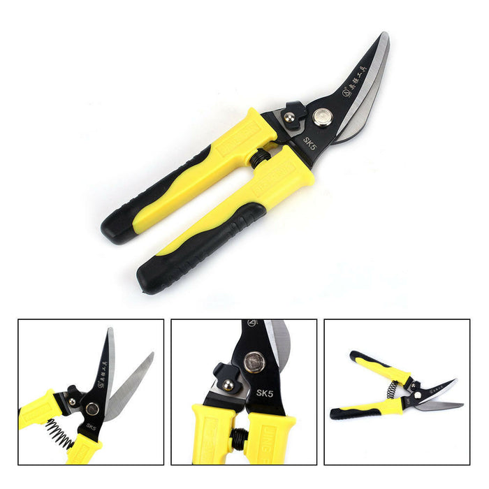 8'' Multipurpose Bent Scissors Cutting Tool Snip Tin Sheet Metal Hardware Cutter