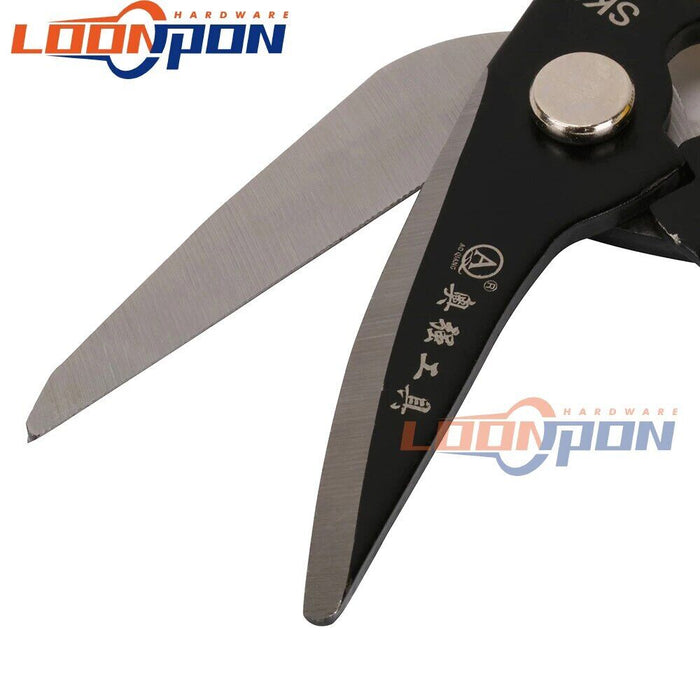 8'' Multipurpose Bent Scissors Cutting Tool Snip Tin Sheet Metal Hardware Cutter