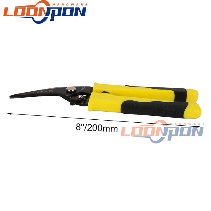 8'' Multipurpose Bent Scissors Cutting Tool Snip Tin Sheet Metal Hardware Cutter