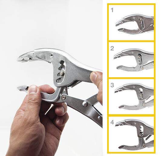 Strong Hand Tools, Big Mouth Pliers, Vise Grips, Long Jaw, 4 Adjustment Slots