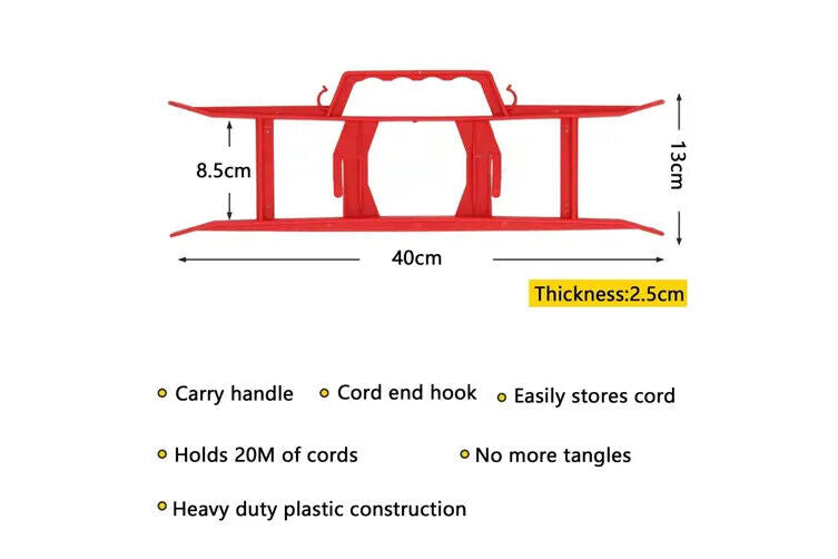 Extension Cord Holder Cable Wire Organizer H-Frame Electrical Power Lead Storage