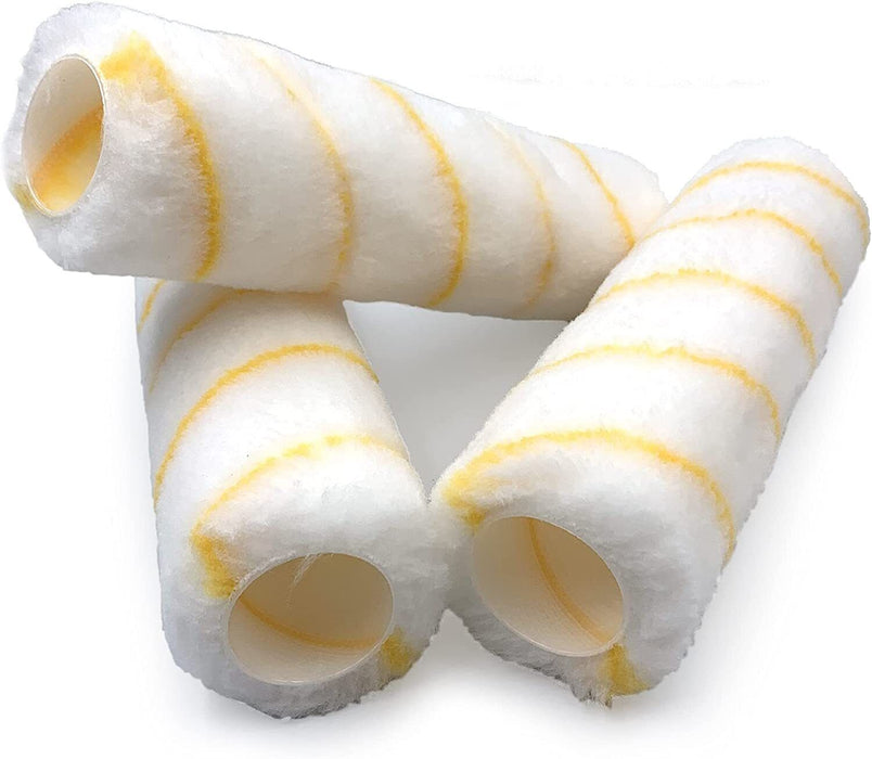 Mini Foam Sleeves Set Gloss Paint Roller Pile Refills 4" / 100mm Wide Pack of 6