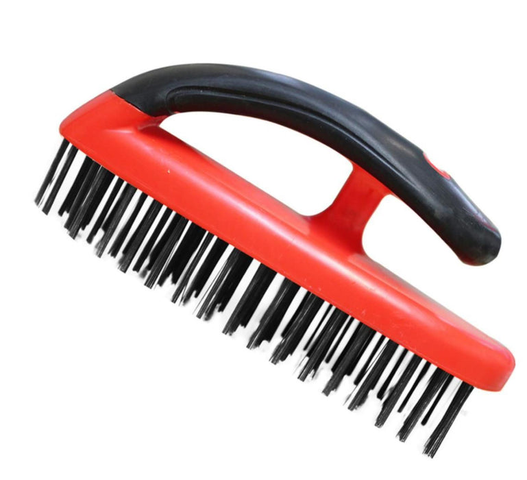 2Pc MULTI-PURPOSE Held Wire Sanding Wire Brush Set BBQ Rust Remove Double Handle