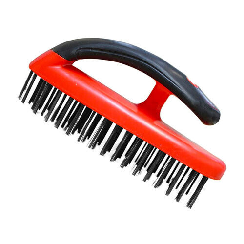2Pc MULTI-PURPOSE Held Wire Sanding Wire Brush Set BBQ Rust Remove Double Handle