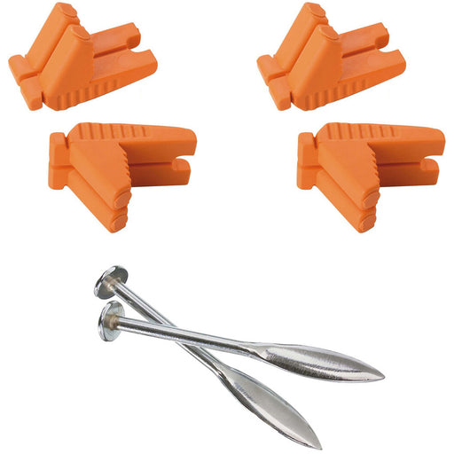 6PC Steel Shape Brick Line Pins Line Block Set Robust Bricklayer  L Shape Brick - FISHER DISCOUNT