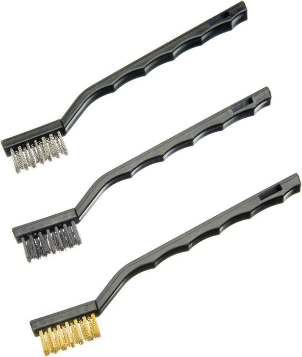 6PCS Mini Wire Brush Set Stainless Steel Nylon Brass Scrub Brushes Metal Remover