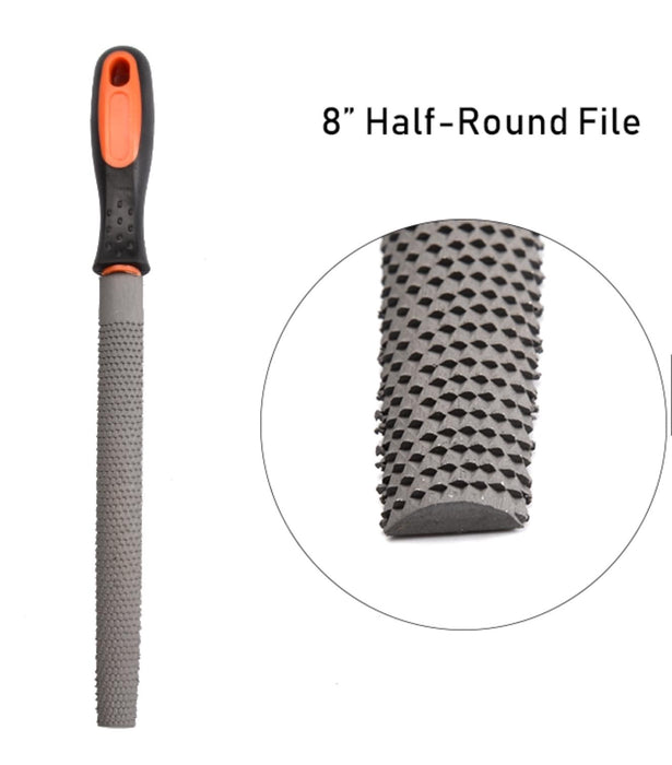 3PC metal File Set 8" 200 mm Half Round Flat Half Round Wood Rasp Triangular AU