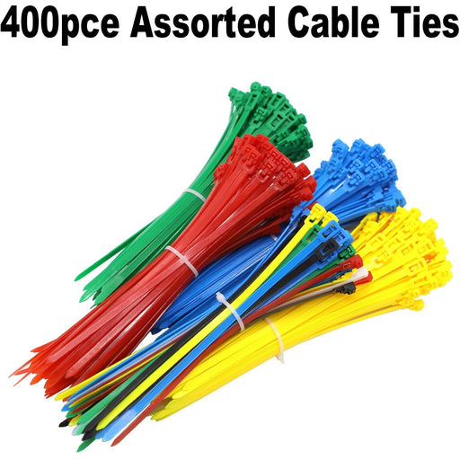 400x Assorted Colour 100/150mm Nylon Cable Ties  Red,Blue,Yellow,Green&White AU - FISHER DISCOUNT