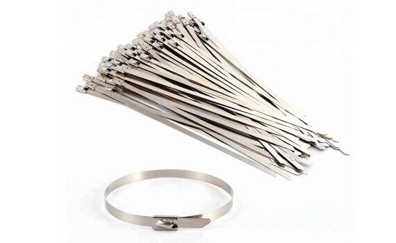 20PC Stainless Steel Cable Ties Zip Strap Locking Wrap 150-300mm SS304 Grade AUS