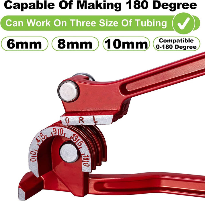 HD Tube Bender Pipe bender 3 IN 1 Curving Plier 180° Pipe Bender 6mm,8mm,10mm