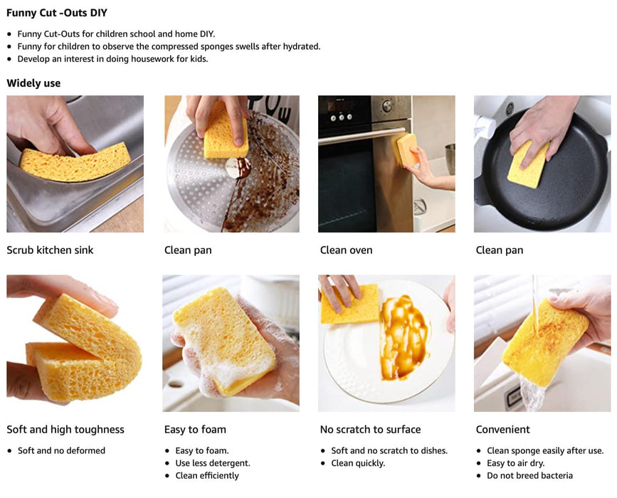 2pce CAR WASH SPONGE 300x80x50mm DETAILING CLEANING WASHINGCAR VAN TRUCK CLEAN