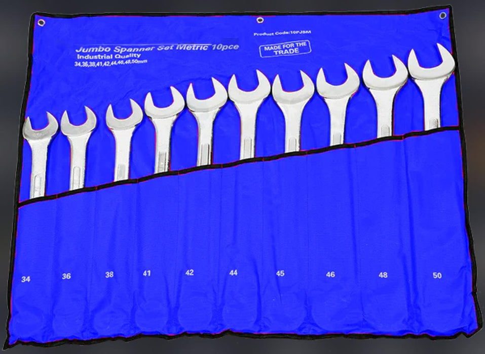 FORCE PRO 10Pc jumbo Spanner Set  Imperial Metric Combination Open End Ring AU