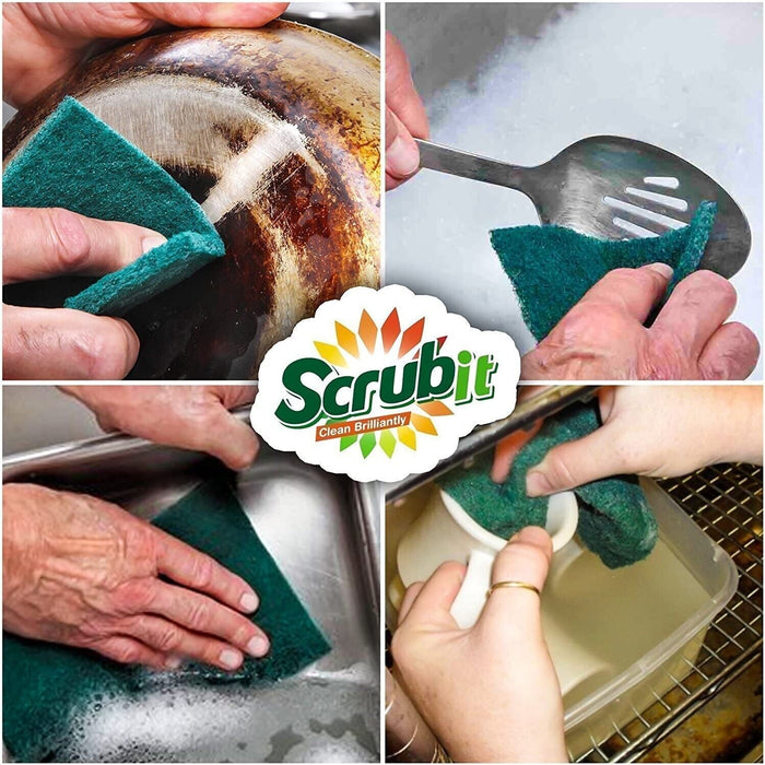 5PC couring Pads Cloth Abrasive Scourer Cleaning Sheet Scrubber Dish Washing