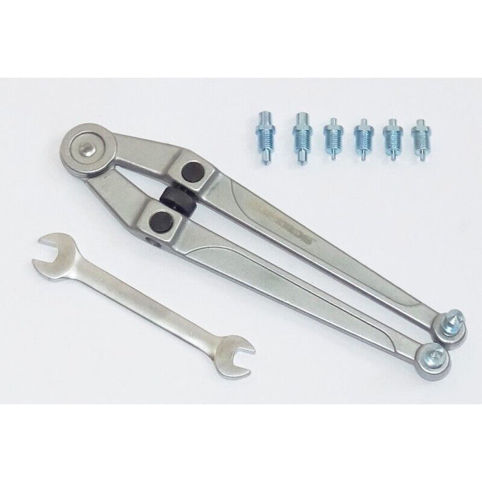 T&E Tools Adjustable Gland Nut Wrench Kit (8 Pins) MADE IN TAIWAN 2.5-9mm