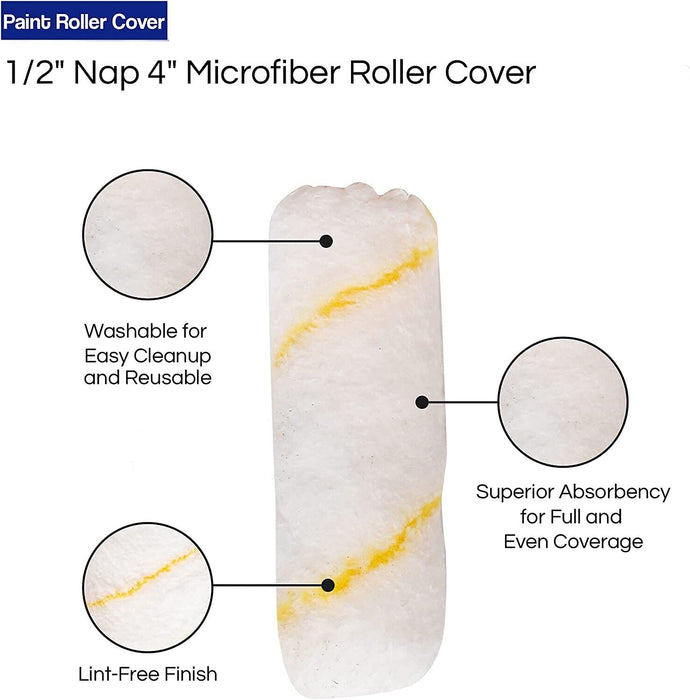 5PC Paint Roller Frame Cover 9" 230 mm 38 mm Wall Painting Runner Handle Kit NEW